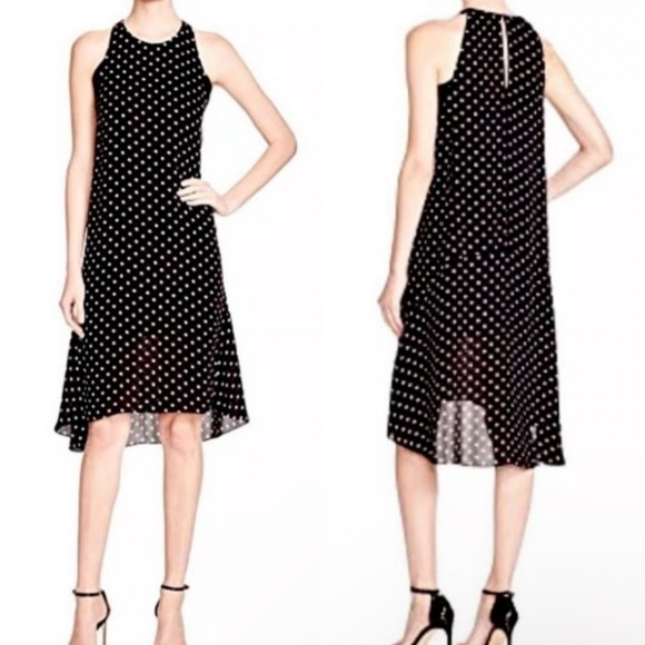 Theory Dresses & Skirts - Theory Adlerdale-Haze Dot 100% Silk Slip Dress. Sz 6, black w/ivory dots. EUC